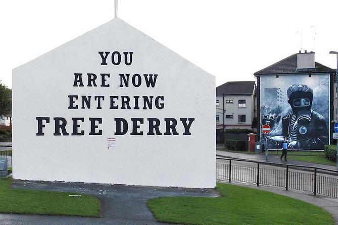 Derry Londonderry Private Luxury Full Day Tour From Belfast - Free Derry Corner and Bogside street art that you can actually read