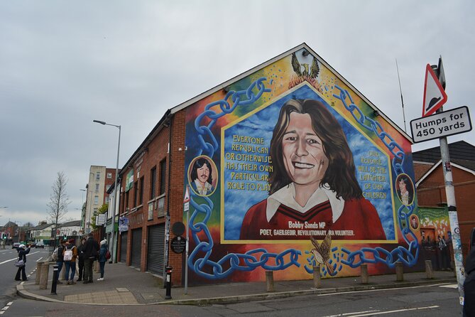 Private 1 Hour Belfast Taxi cab Tour - Stop 3: Bobby Sands Mural on the Falls Road, plus the peace process story